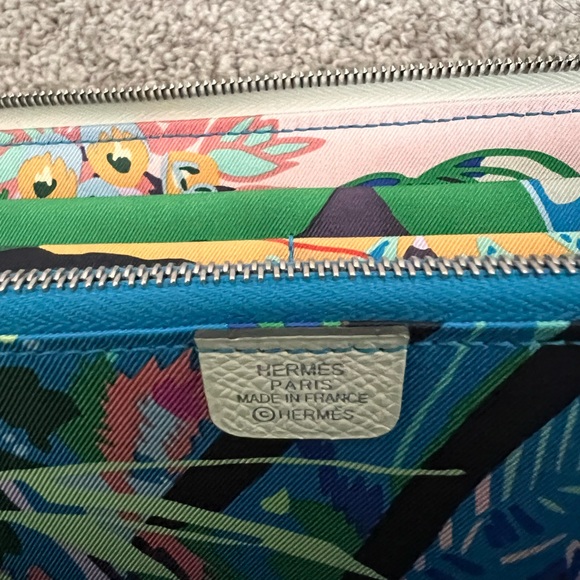 Hermes // silk in wallet vert fizz - Picture 3 of 4